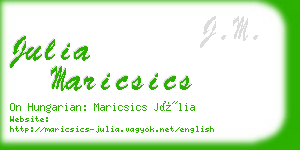 julia maricsics business card
